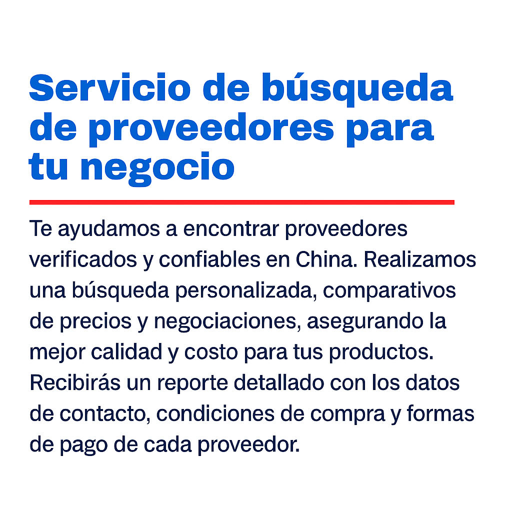 Servicio de Busqueda de Proveedores para tu negocio